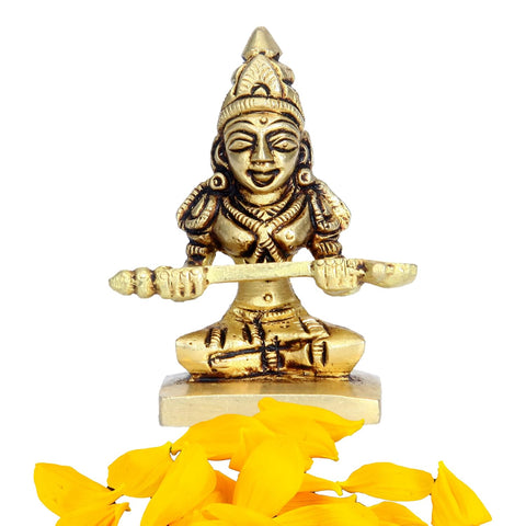 Divine Artz | Chotta Annapurna Devi Idol Brass | Chotta Annapoorani Statue Brass Gold Colour 1 Piece, Brass, Gold Colour, 1 Piece