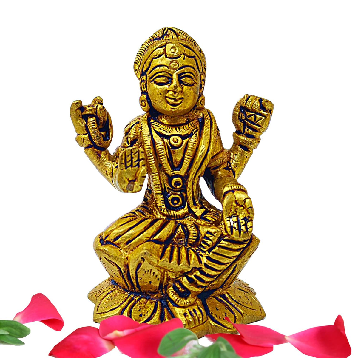 Divine Artz | Balambigai Statue Mini | Mini Balambika Idol | Balambigai Devi Statue | Bala Tripura Sundari Idol Brass 7.5CM Height Brass Gold Colour 1 Piece