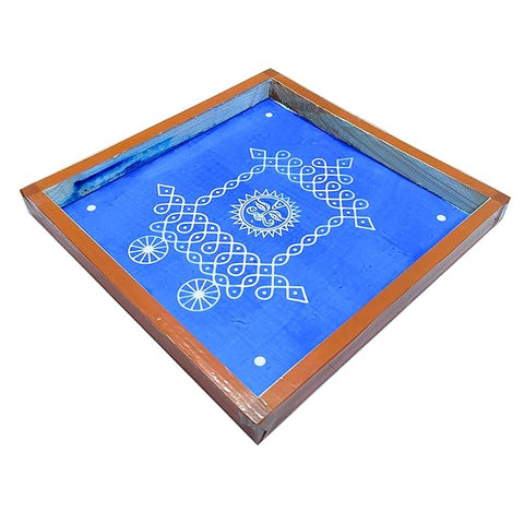 Divine Artz | Ratham Kolam Rangoli Stencil Wooden, Rangoli Sacha Wooden, 1 Piece (10x10 Inches)