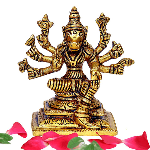 Divine Artz | Brass Varahi Amman Idol, Medium, Gold - (1 Piece) Visit the anciently Store