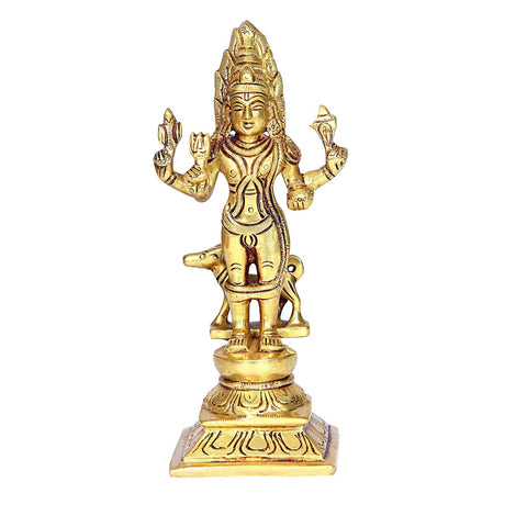 Divine Artz | Brass Kala Bairava Idol, 16Cm, Height Gold (1 Piece)