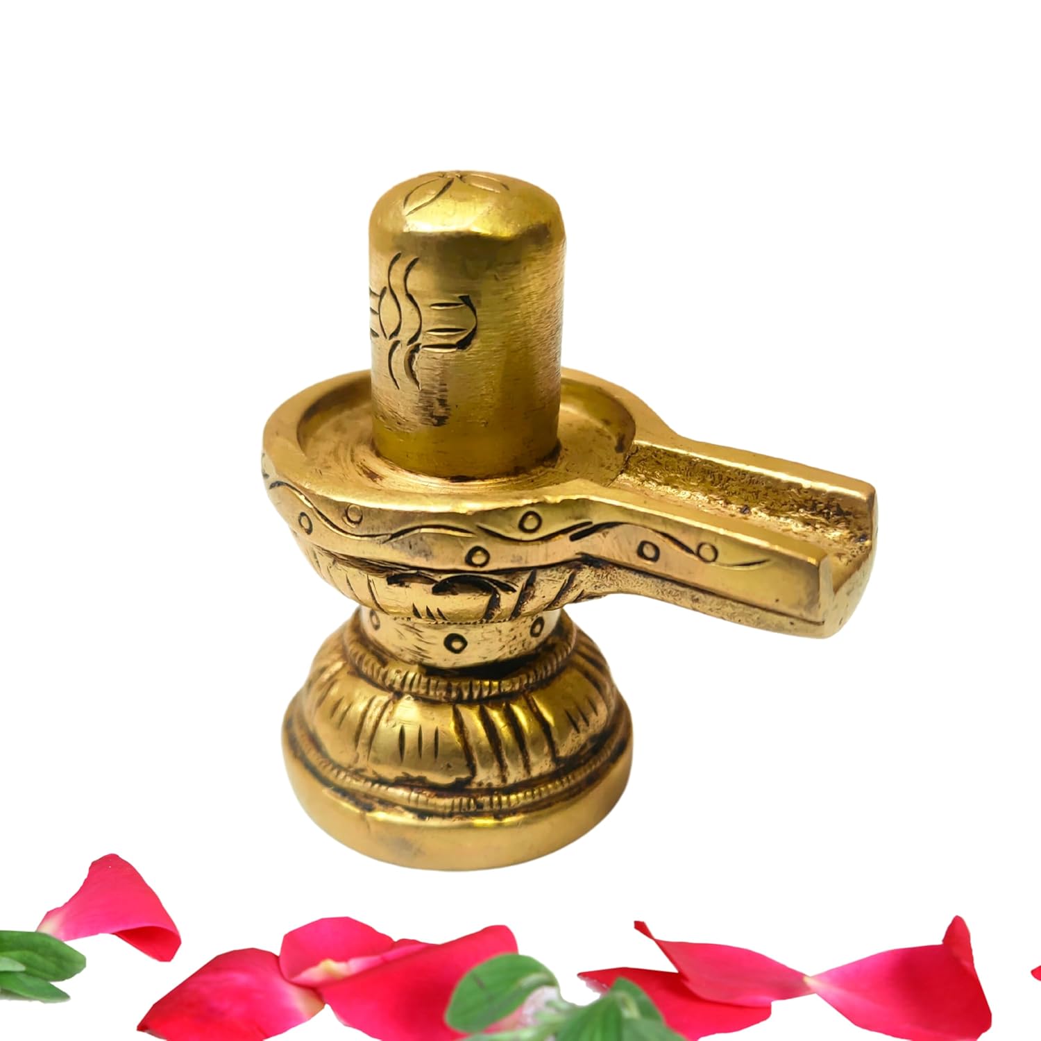 Divine Artz | Chota Shivling | Very Small Shivling 4.5 CM Height, Brass, Gold Colour, 1 Piece