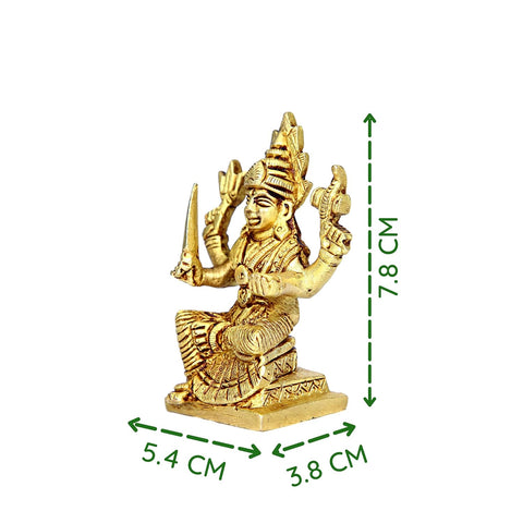 Divine Artz | Mariamman Statue Small | Brass Mariamman Idol | Mariamman Silai Small 7.8CM Height, Gold Colour(1 Piece)