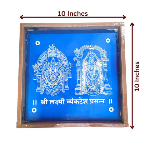 Divine Artz | Sri Lakshmi Venkateshwara Rangoli Stencil Wooden, Rangoli Sacha Wooden, 1 Piece (10x10 Inches)