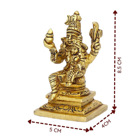 Divine Artz | Small Swarna Akarshana Bhairava Idol | Swarna Akarshana Bhairava Statue Small | Small Swarna Akarshana Bhairavar Silai, Brass, Height 8.5CM, Gold Colour, 1 Piece