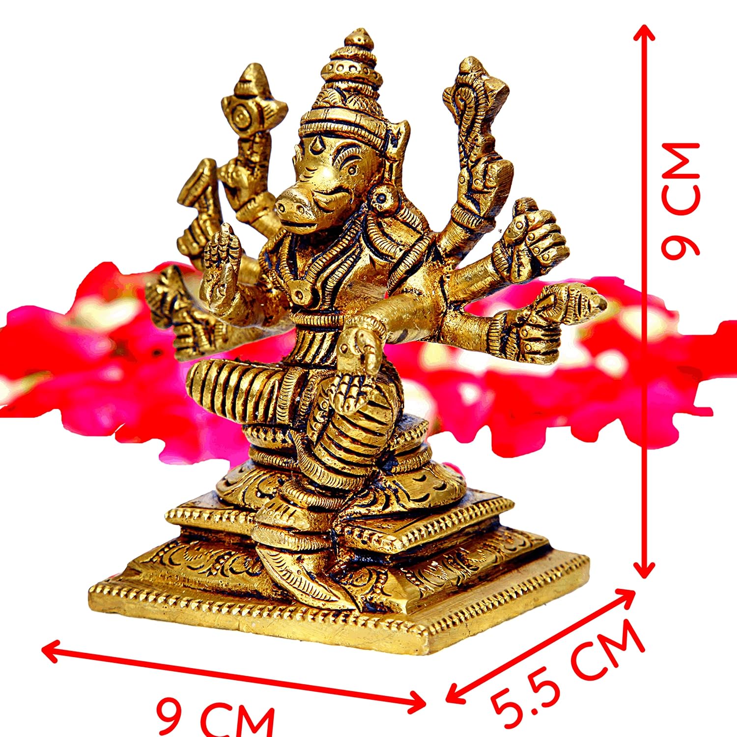 Divine Artz | Brass Varahi Amman Idol, Medium, Gold - (1 Piece) Visit the anciently Store