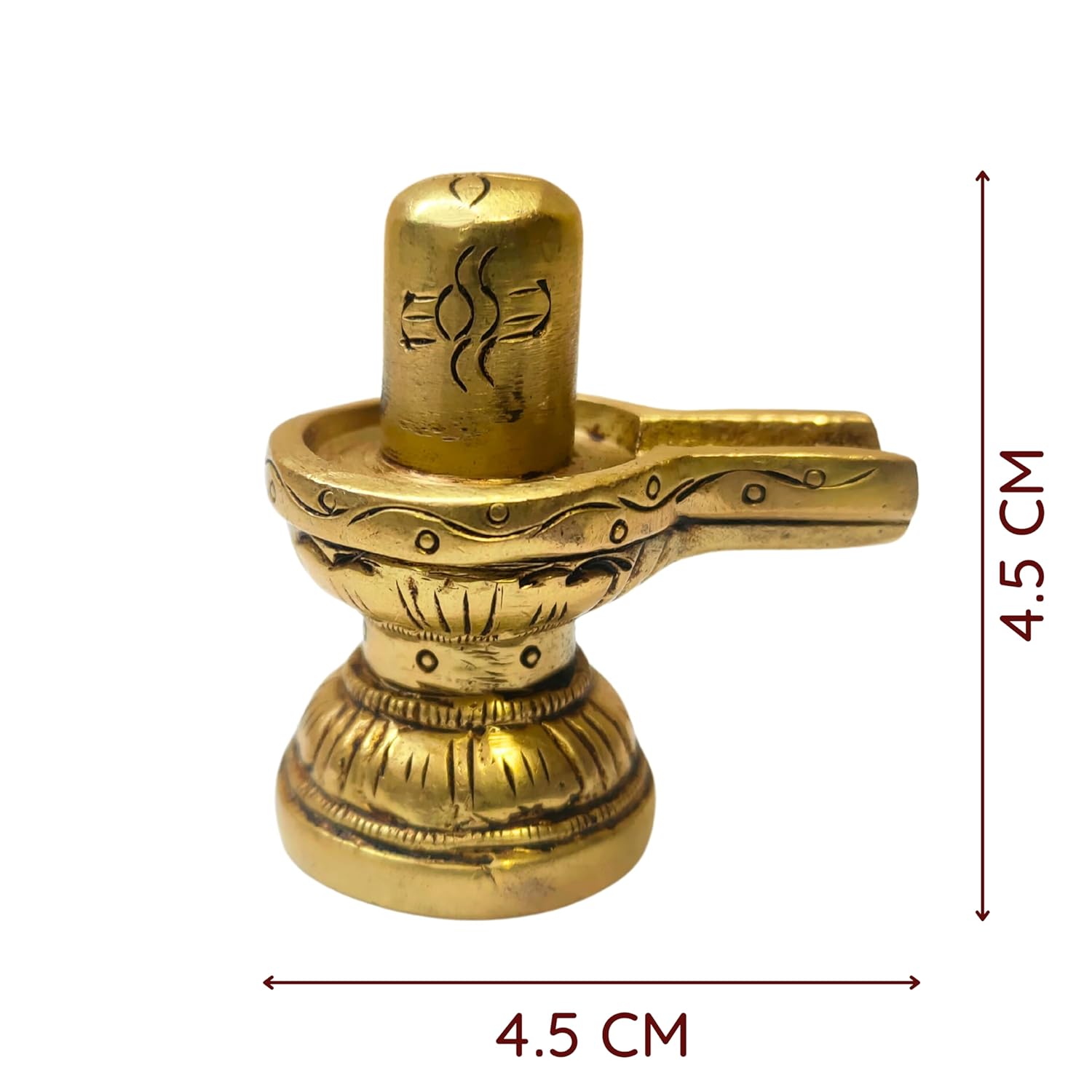 Divine Artz | Chota Shivling with Nandi for Home Puja | Chota Shivling with Nandi Brass, Gold Colour(1 Set)