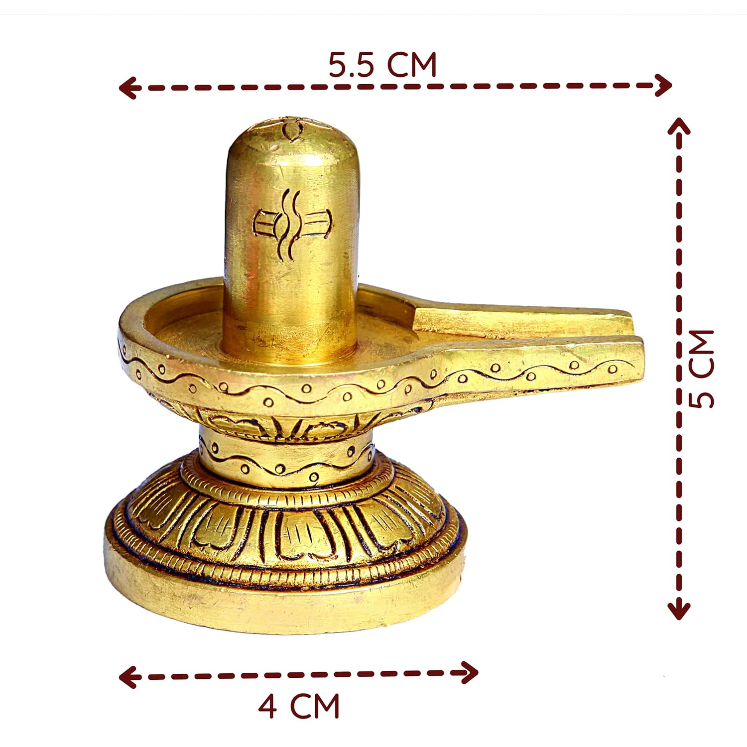 Divine Artz | Brass Shivling Mini | Mini Brass Shiva Lingam | Brass Sivalingam for Puja Mini | Shivling for Pooja Brass 5CM Height Brass Gold Colour 1 Piece