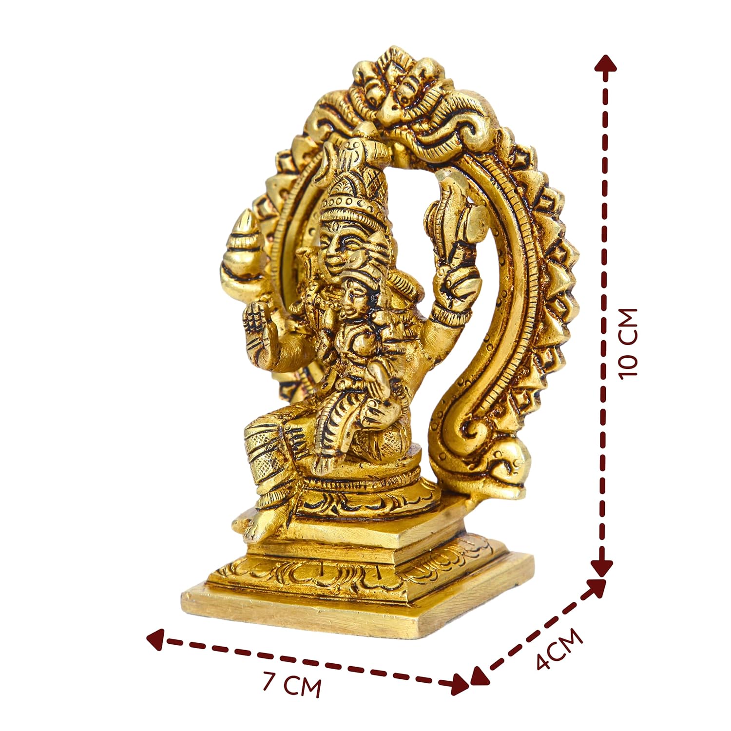 Divine Artz | Swarna Akarshana Bhairavar Silai with Thiruvachi Small | Sorna Akarshana Bhairavar Statue Small | Small Swarna Akarshana Bhairava Idol Brass, Height 10CM Gold Colour 1 Piece Visit the anciently Store