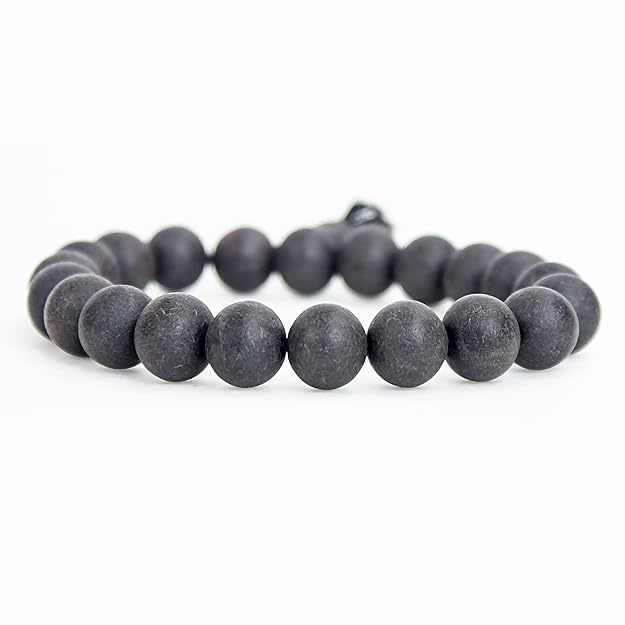 Divine Artz | Unisex Natural Unpolished Karungali Bracelets Original | Karungali Kattai Bracelet 10Mm - Natural Black Ebony Wood 10Mm Bead Size Natural Black 1 Piece