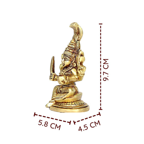 Divine Artz | Karumariamman Silai | Brass Karumariamman Idol | Karumariamman Statue Brass, 9.7cm Height, Gold Colour - (1 Piece)