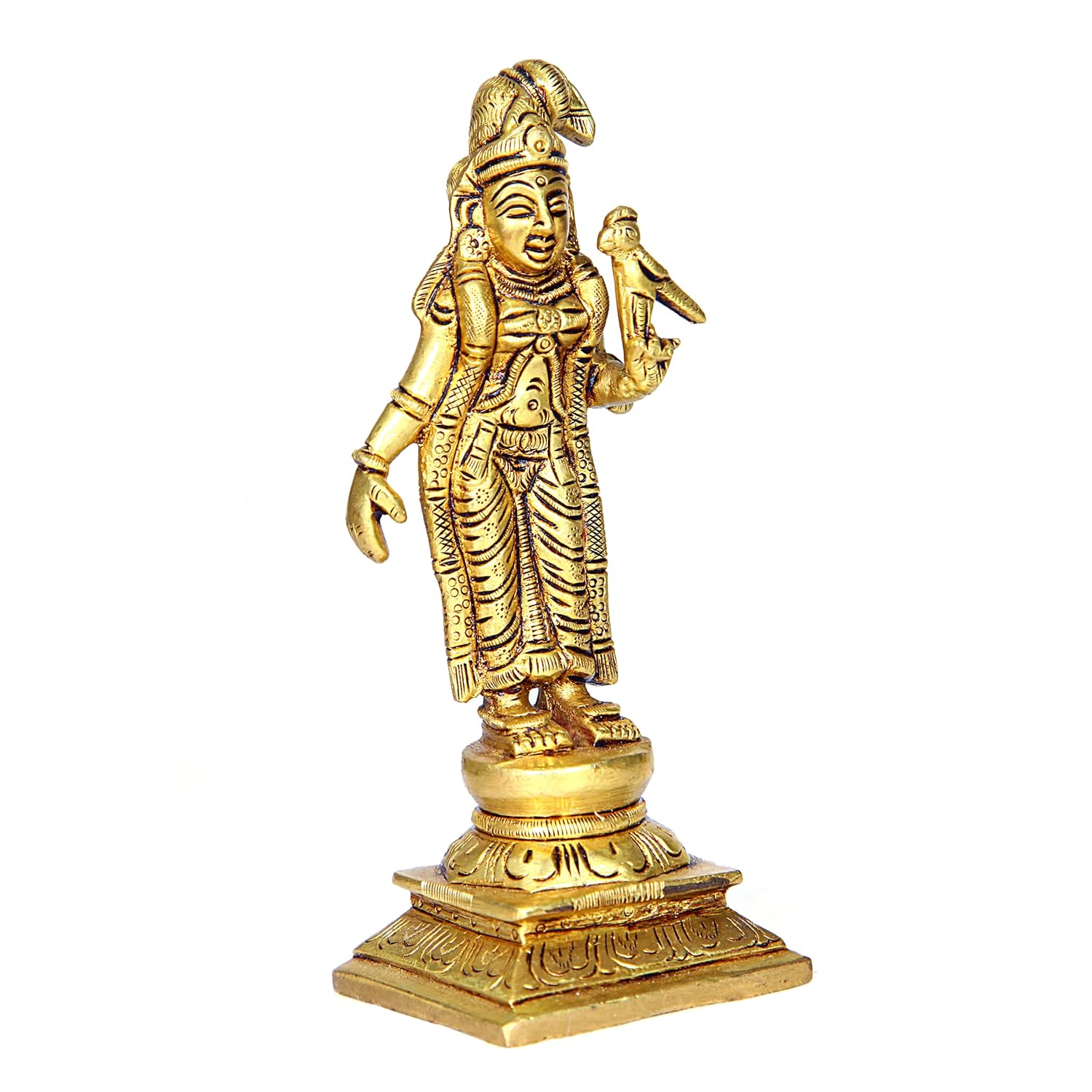 Divine Artz |  Andal Idol Brass | Andal Devi Idol | Andal Idol | Andal Devi Idol Brass, Height 15CM Gold Colour 1 Piece