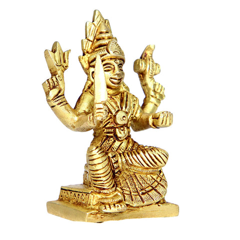 Divine Artz | Mariamman Statue Small | Brass Mariamman Idol | Mariamman Silai Small 7.8CM Height, Gold Colour(1 Piece)