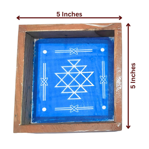 Divine Artz | Kubera Kolam Rangoli Stencil Wooden, Rangoli Sacha Wooden, 1 Piece (5x5 Inches)