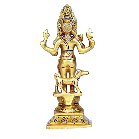 Divine Artz | Brass Kala Bairava Idol, 16Cm, Height Gold (1 Piece)