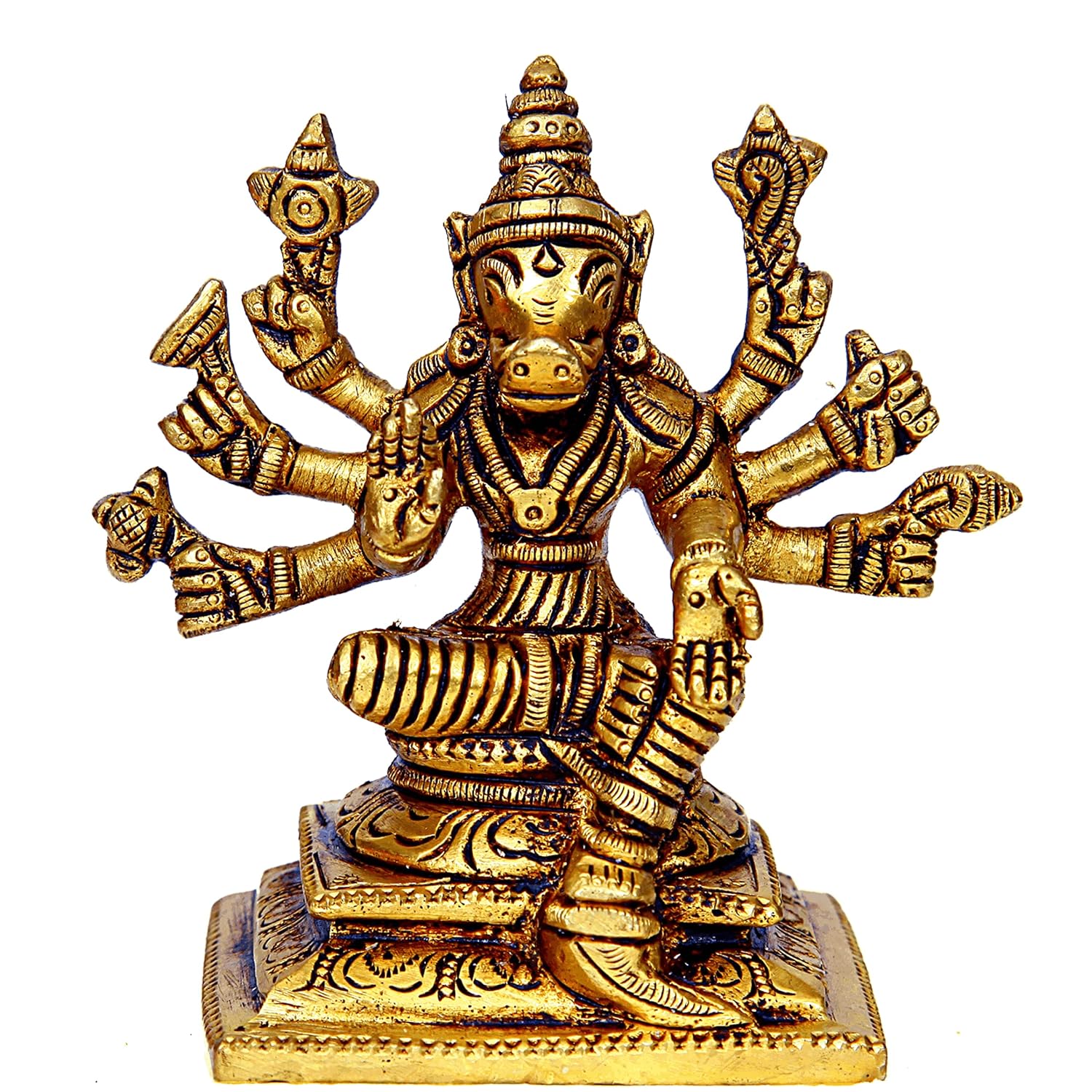 Divine Artz | Brass Varahi Amman Idol, Medium, Gold - (1 Piece) Visit the anciently Store