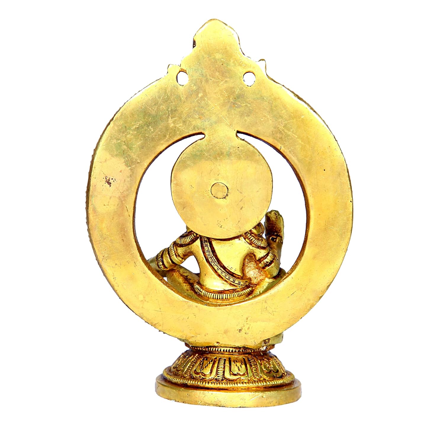 Divine Artz |  Lord Ayyappa Idol with Thiruvachi | Ayyappa Idol for Home | Ayyappa Idol with Arch | Arch Ayyappa Idol Brass, 12.5 CM Height, Gold Colour 1 Piece