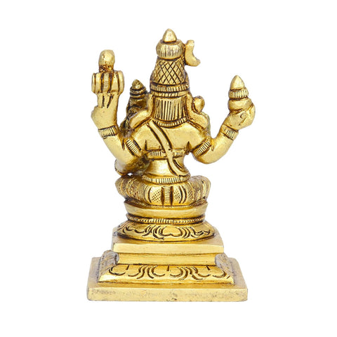 Divine Artz | Small Swarna Akarshana Bhairava Idol | Swarna Akarshana Bhairava Statue Small | Small Swarna Akarshana Bhairavar Silai, Brass, Height 8.5CM, Gold Colour, 1 Piece