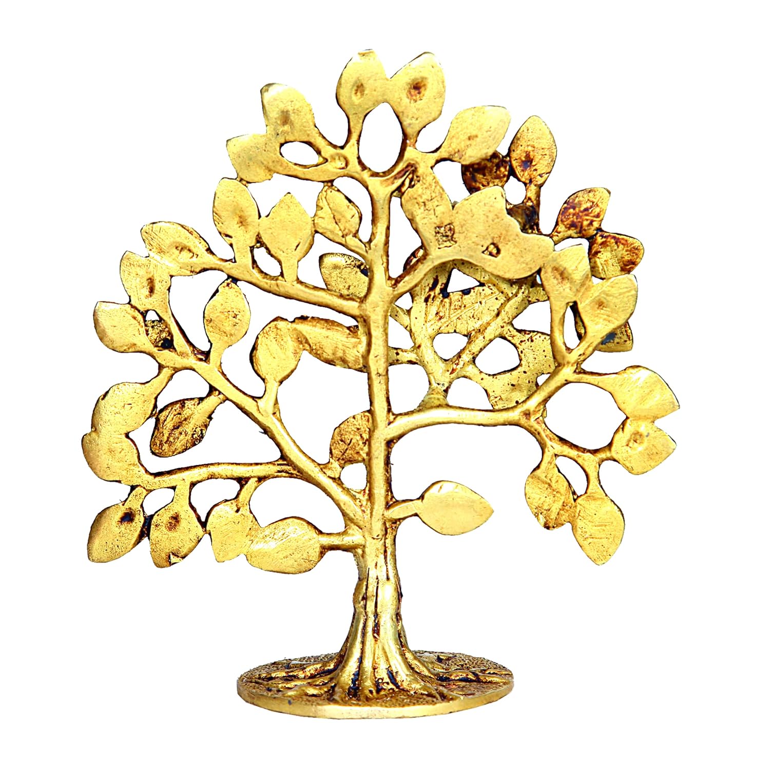 Divine Artz |  Karpaga Viruksham Tree | Kalpavriksha Tree | Kalpa Vruksha Tree Brass, 15cm Height, Gold Colour - (1 Piece)