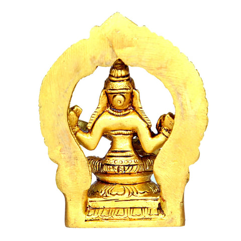 Divine Artz | Brass Lord Saraswati Idol, 9Cm Height, Gold (1 Piece)