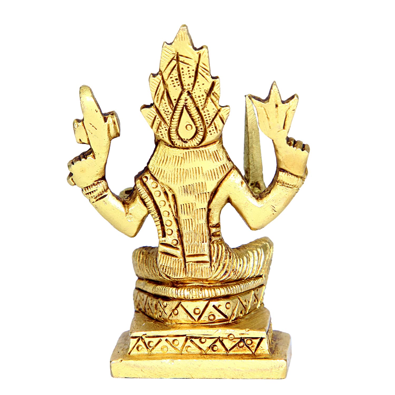 Divine Artz | Mariamman Statue Small | Brass Mariamman Idol | Mariamman Silai Small 7.8CM Height, Gold Colour(1 Piece)