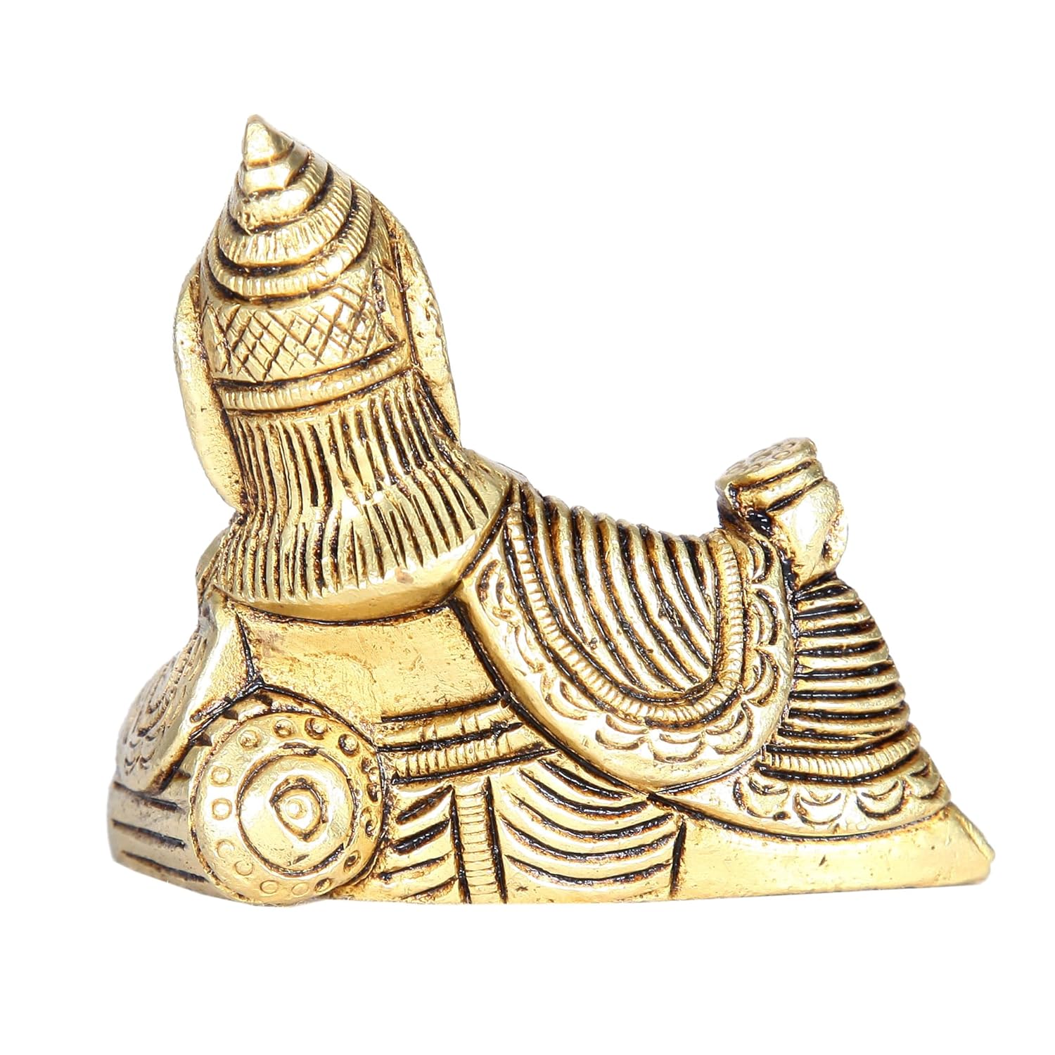 Divine Artz | Kuber Maharaj Murti | Kuber Maharaj Idol | Kuber Maharaj Ki Murti Brass, 6.5Cm Height, Gold Colour, 1 Piece