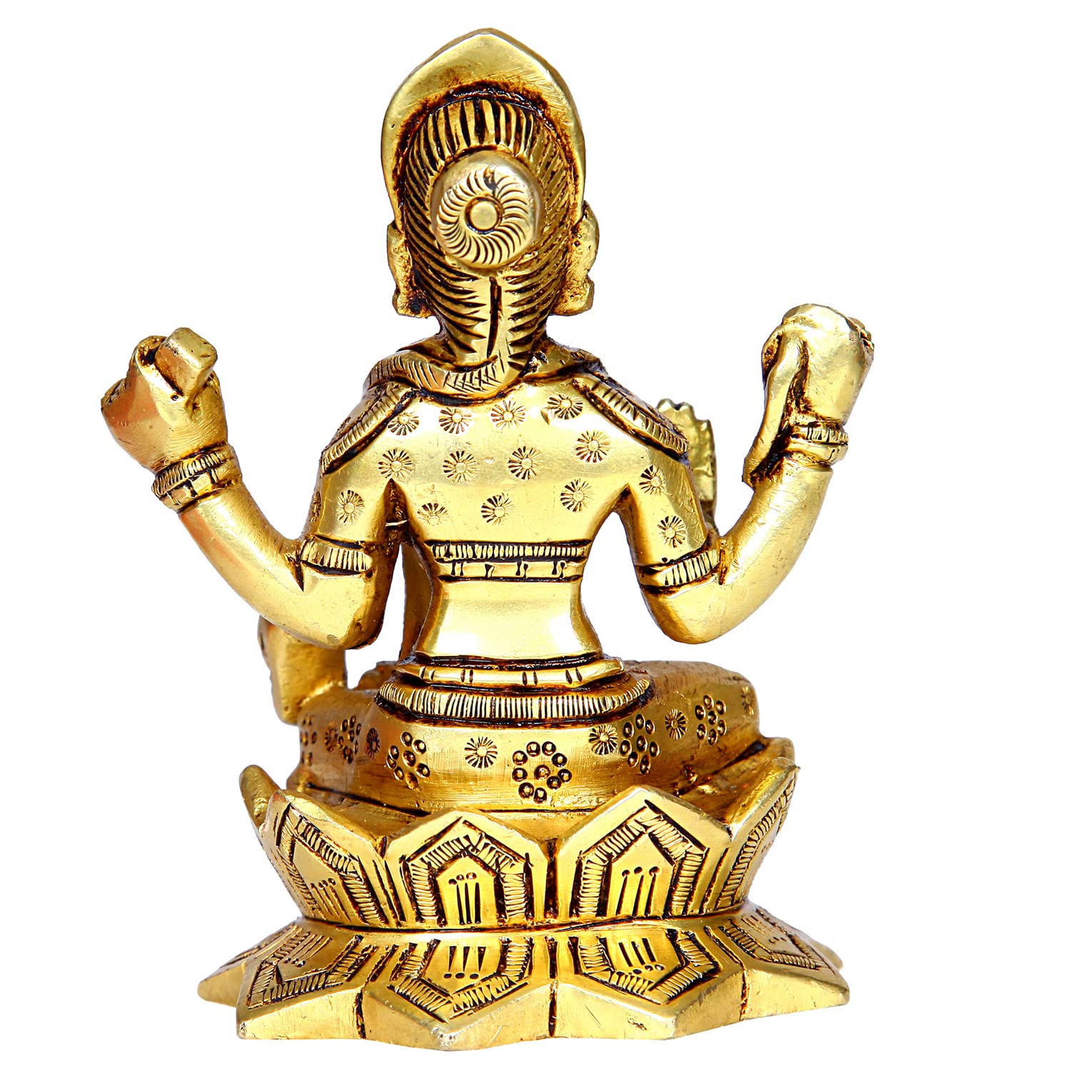 Divine Artz | Balambika Idol Brass | Premium Finish Balambigai Statue | Bala Tripura Sundari Idol, 10cm Height, Gold Colour - (1 Piece)