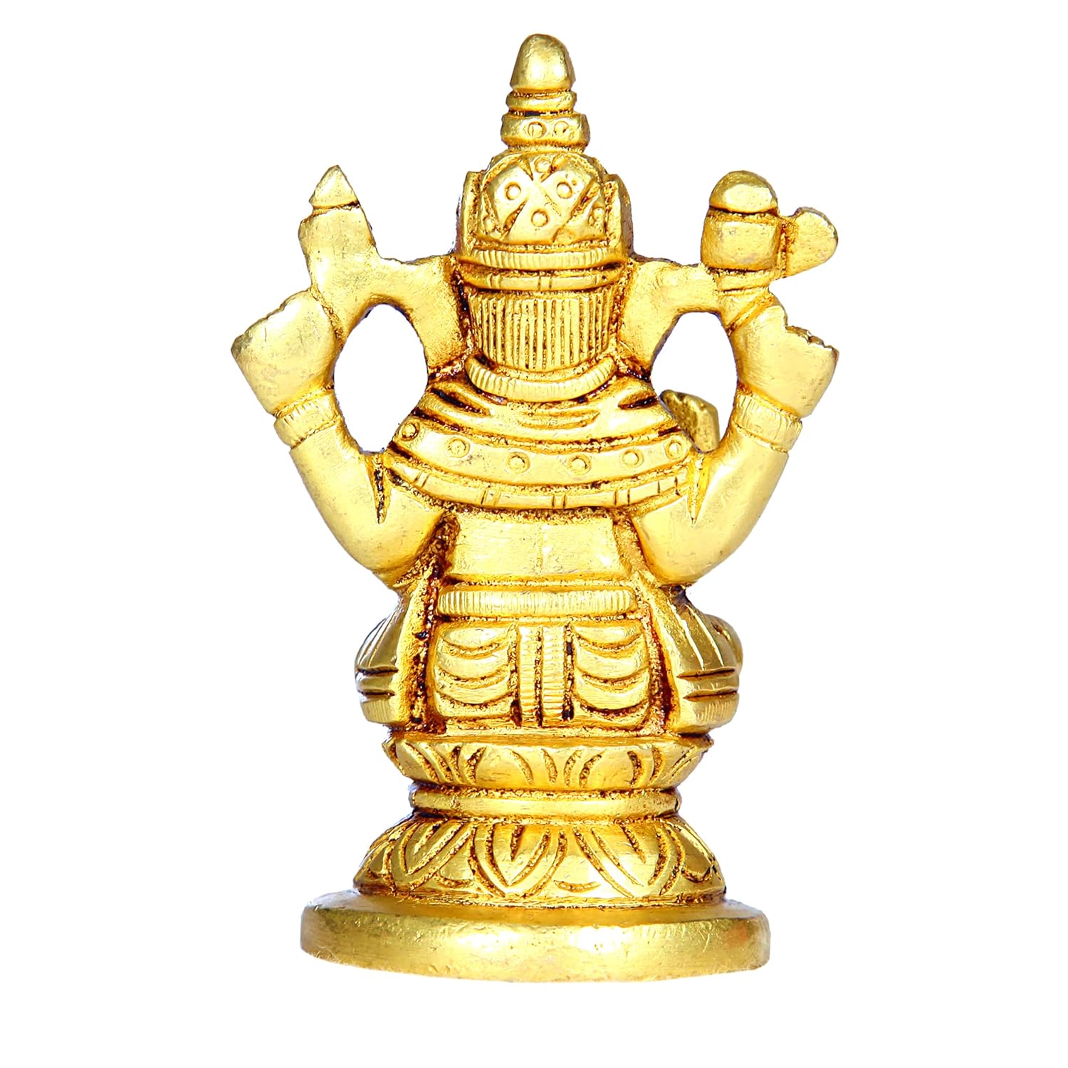 Divine Artz |  Ganesh Brass Idol Small | Ganapathi Statue Small | Ganesh Idol for Gift | Pillayar Silai | Vinayagar Statue | Ganesha Idol Brass 9 CM Height, Gold Colour 1 No