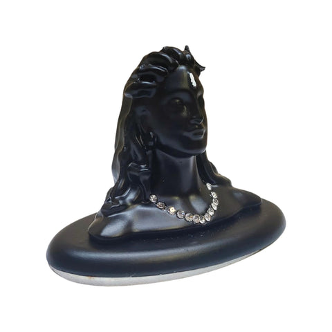 Divine Artz | Adiyogi Statue | Adiyogi Shiva Statue for Car | Adiyogi Statue for Home | Adiyogi Metal Statue Metal, Black, 1 Piece