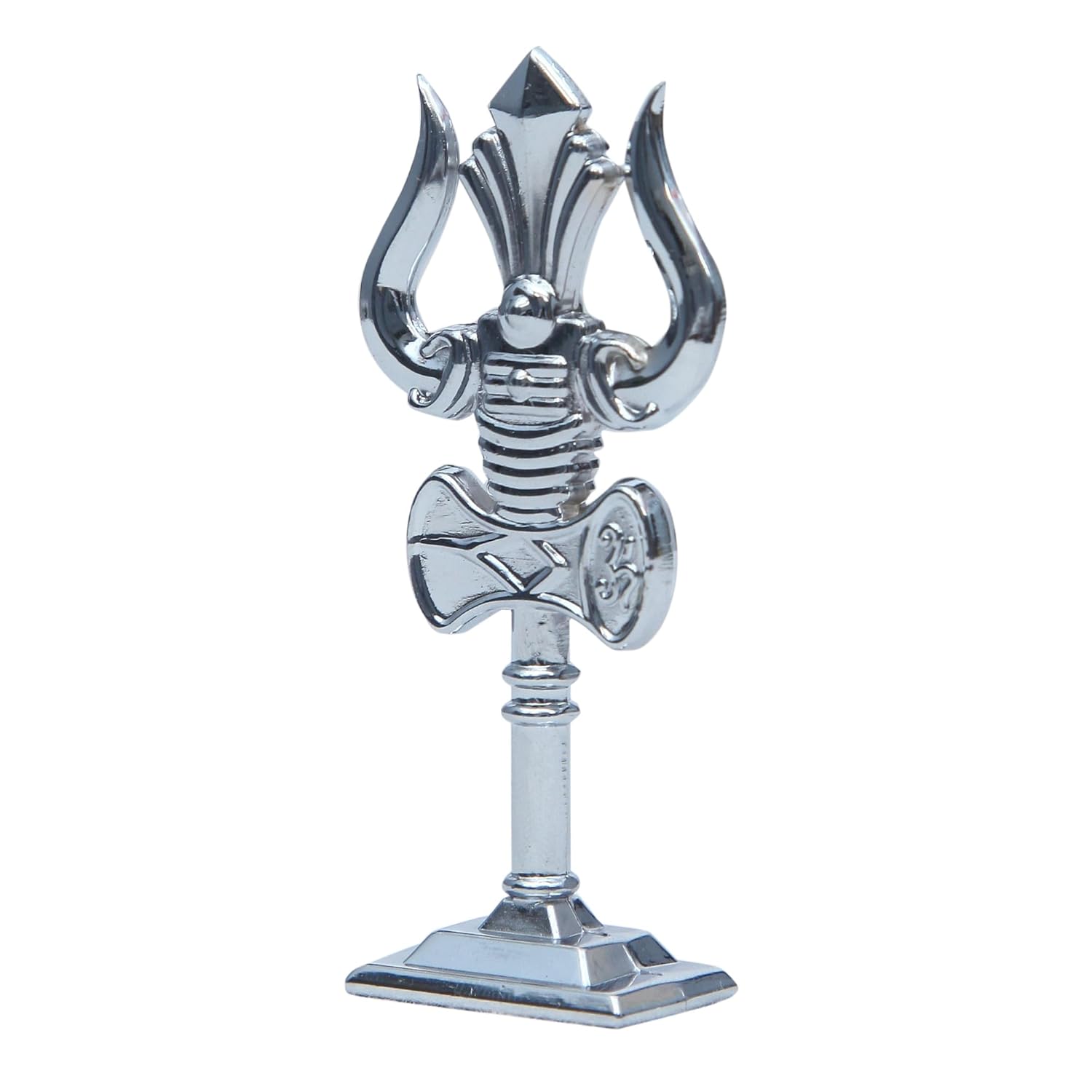 Divine Artz | Trishul for Car Dashboard | Soolam for Car Dashboard, Metal, 1 Piece (Silver Colour)