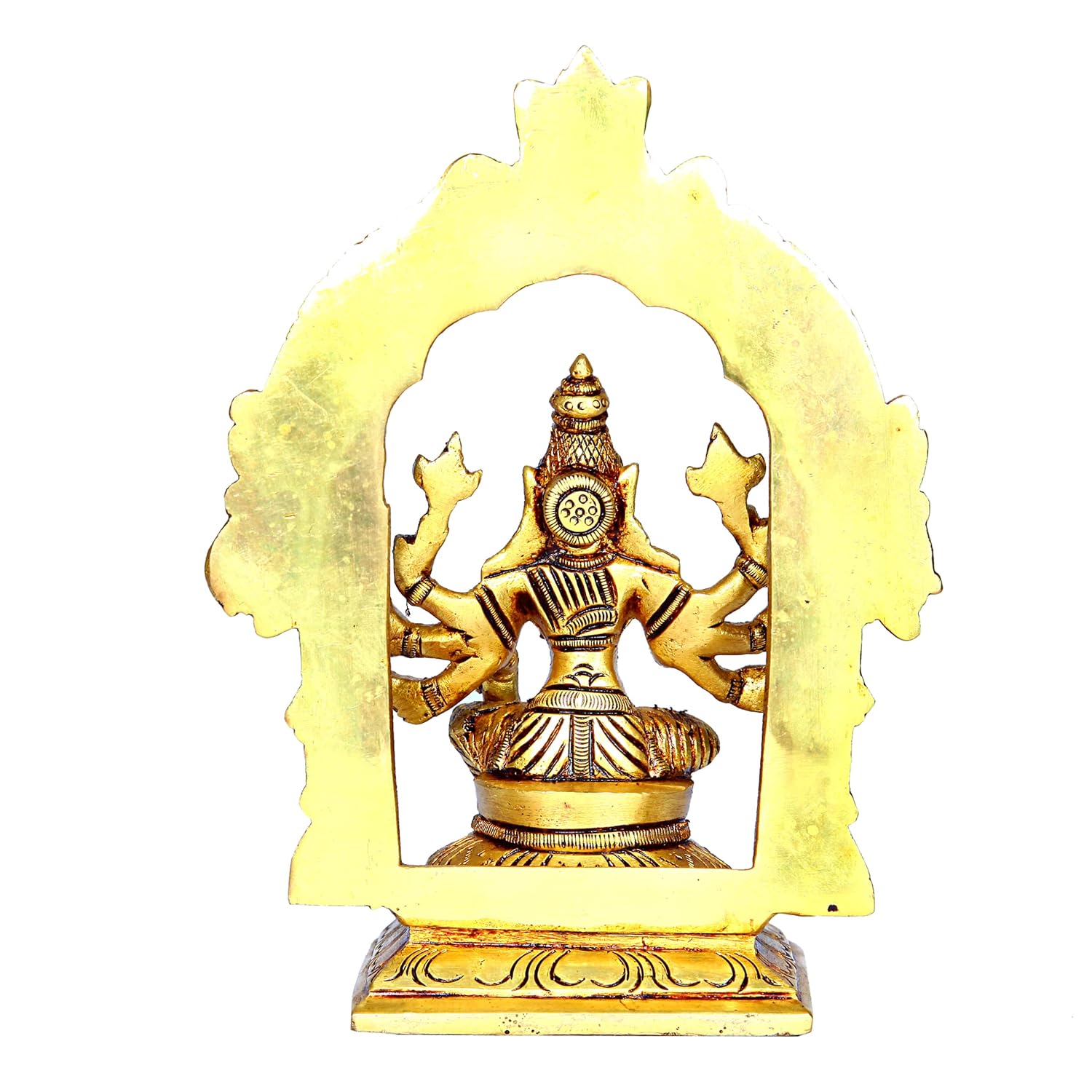 Divine Artz | Varahi Amman Statue with Thiruvachi Big | Varahi Amman Silai with Thiruvachi Big | Varahi Amman Brass Statue with Thiruvachi Big 17cm Height Brass Gold Colour 1 Piece