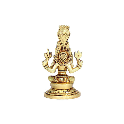 Divine Artz | Karumariamman Silai | Brass Karumariamman Idol | Karumariamman Statue Brass, 9.7cm Height, Gold Colour - (1 Piece)