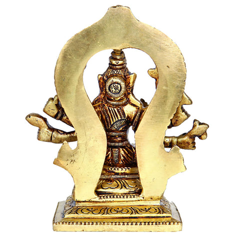 Divine Artz | Brass Varahi Amman Statue with Thiruvachi, Medium, Gold Colour - (1 Piece)