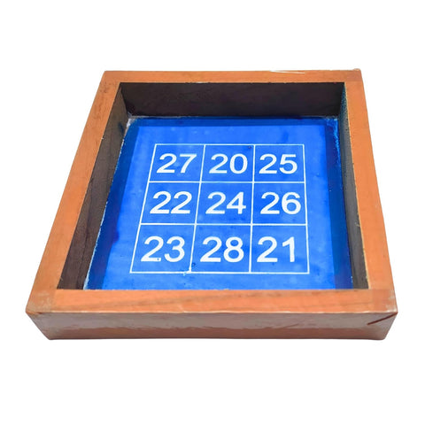 Divine Artz | Kubera Number Kolam Rangoli Stencil Wooden, Rangoli Sacha Wooden, 1 Piece (5x5 Inches)