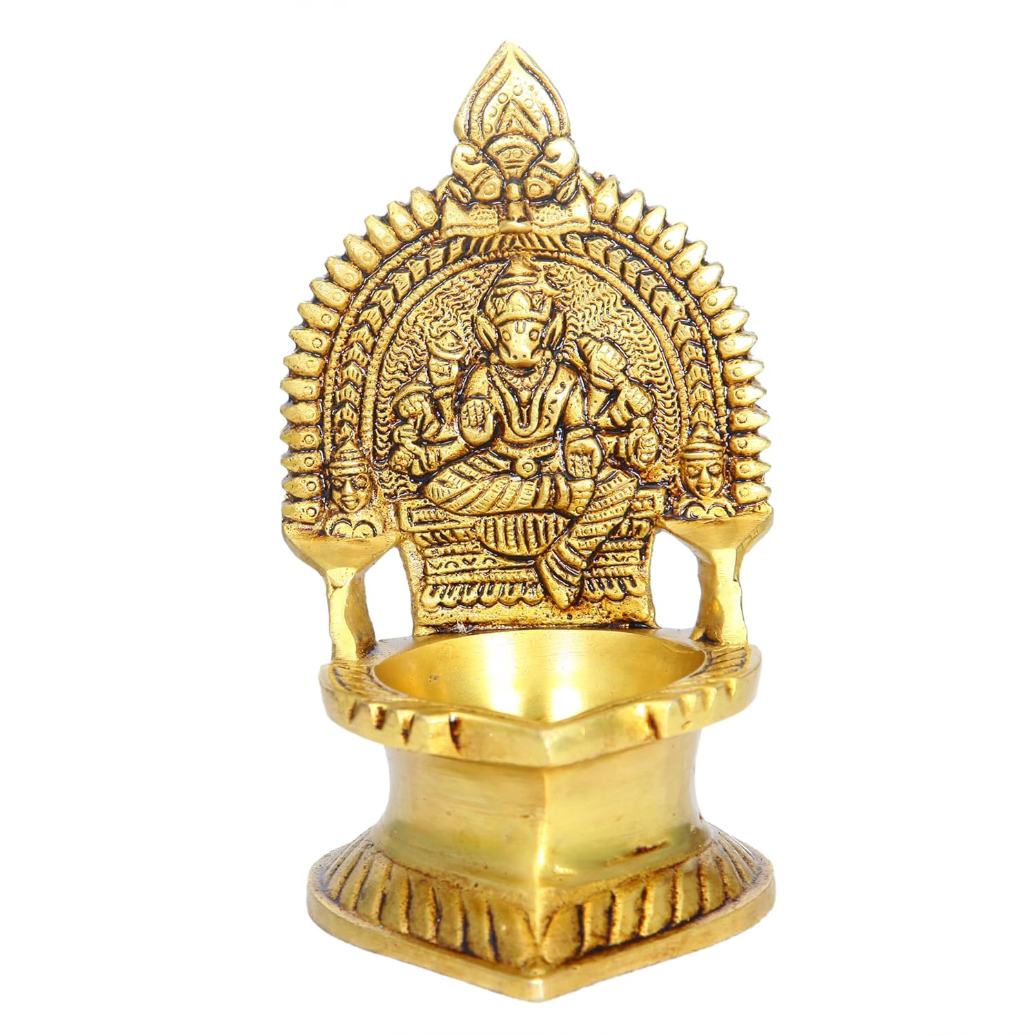 Divine Artz | Premium Varahi Amman Vilakku Brass | Varahi Vilakku | Varahi Amman Deepam Brass 14 CM Height, Gold Colour, 1 Piece