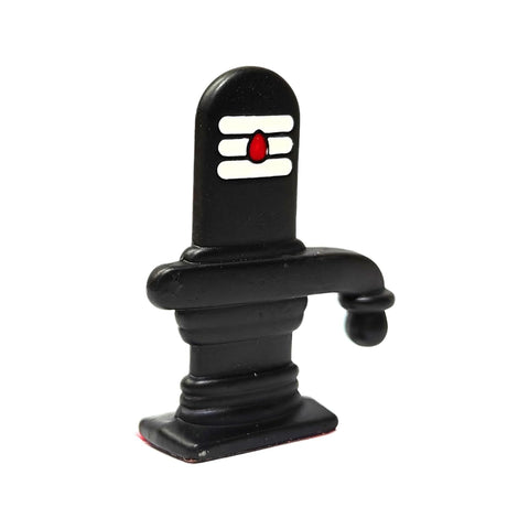 Divine Artz | Shivling for Car Dashboard | Car Dashboard Accessories Shivling, Metal, 1 Piece (Black)