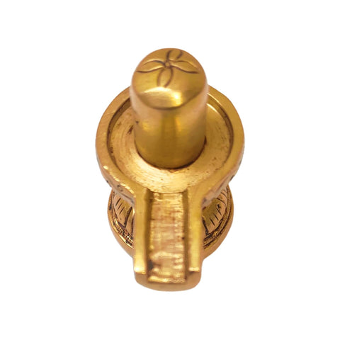 Divine Artz | Chota Shivling | Very Small Shivling 4.5 CM Height, Brass, Gold Colour, 1 Piece