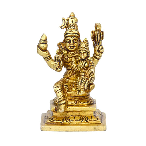 Divine Artz | Small Swarna Akarshana Bhairava Idol | Swarna Akarshana Bhairava Statue Small | Small Swarna Akarshana Bhairavar Silai, Brass, Height 8.5CM, Gold Colour, 1 Piece