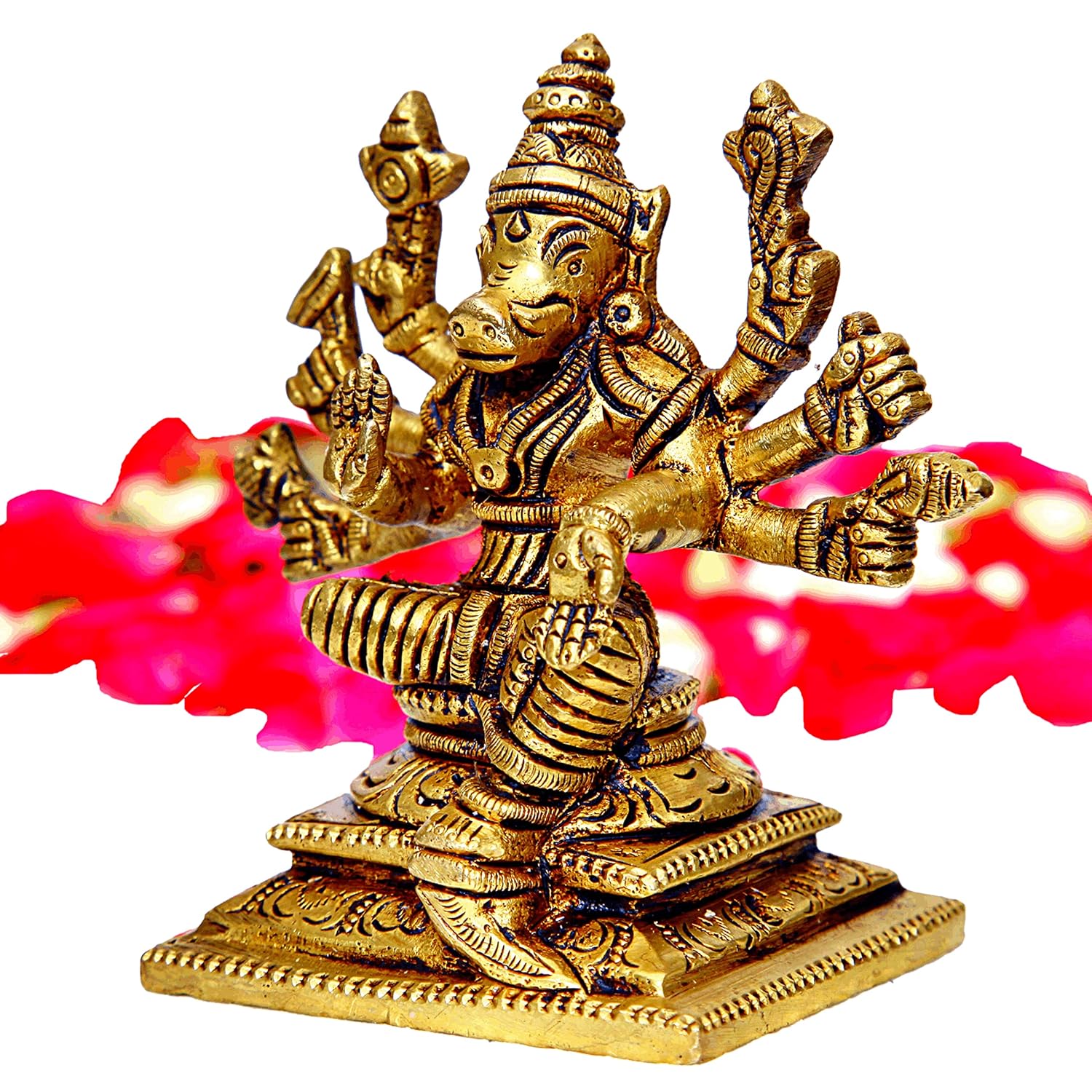 Divine Artz | Brass Varahi Amman Idol, Medium, Gold - (1 Piece) Visit the anciently Store