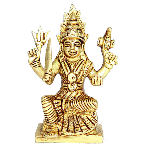 Divine Artz | Mariamman Statue Small | Brass Mariamman Idol | Mariamman Silai Small 7.8CM Height, Gold Colour(1 Piece)