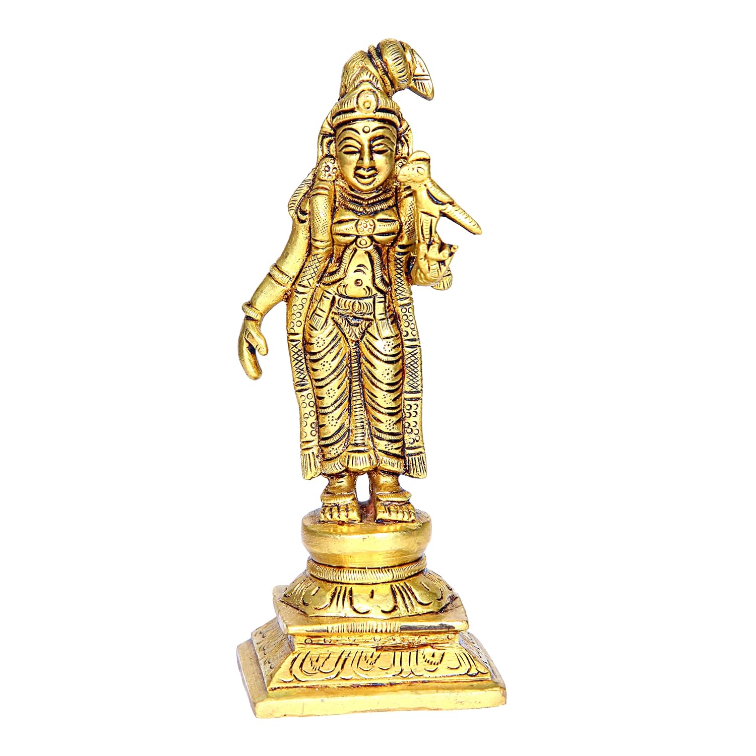 Divine Artz |  Andal Idol Brass | Andal Devi Idol | Andal Idol | Andal Devi Idol Brass, Height 15CM Gold Colour 1 Piece