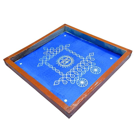 Divine Artz | Ratham Kolam Rangoli Stencil Wooden, Rangoli Sacha Wooden, 1 Piece (10x10 Inches)