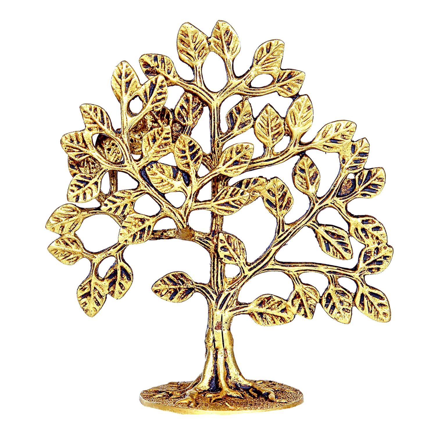 Divine Artz |  Karpaga Viruksham Tree | Kalpavriksha Tree | Kalpa Vruksha Tree Brass, 15cm Height, Gold Colour - (1 Piece)