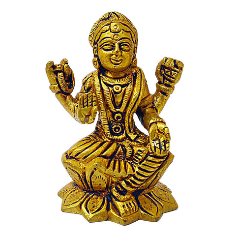 Divine Artz | Balambigai Statue Mini | Mini Balambika Idol | Balambigai Devi Statue | Bala Tripura Sundari Idol Brass 7.5CM Height Brass Gold Colour 1 Piece