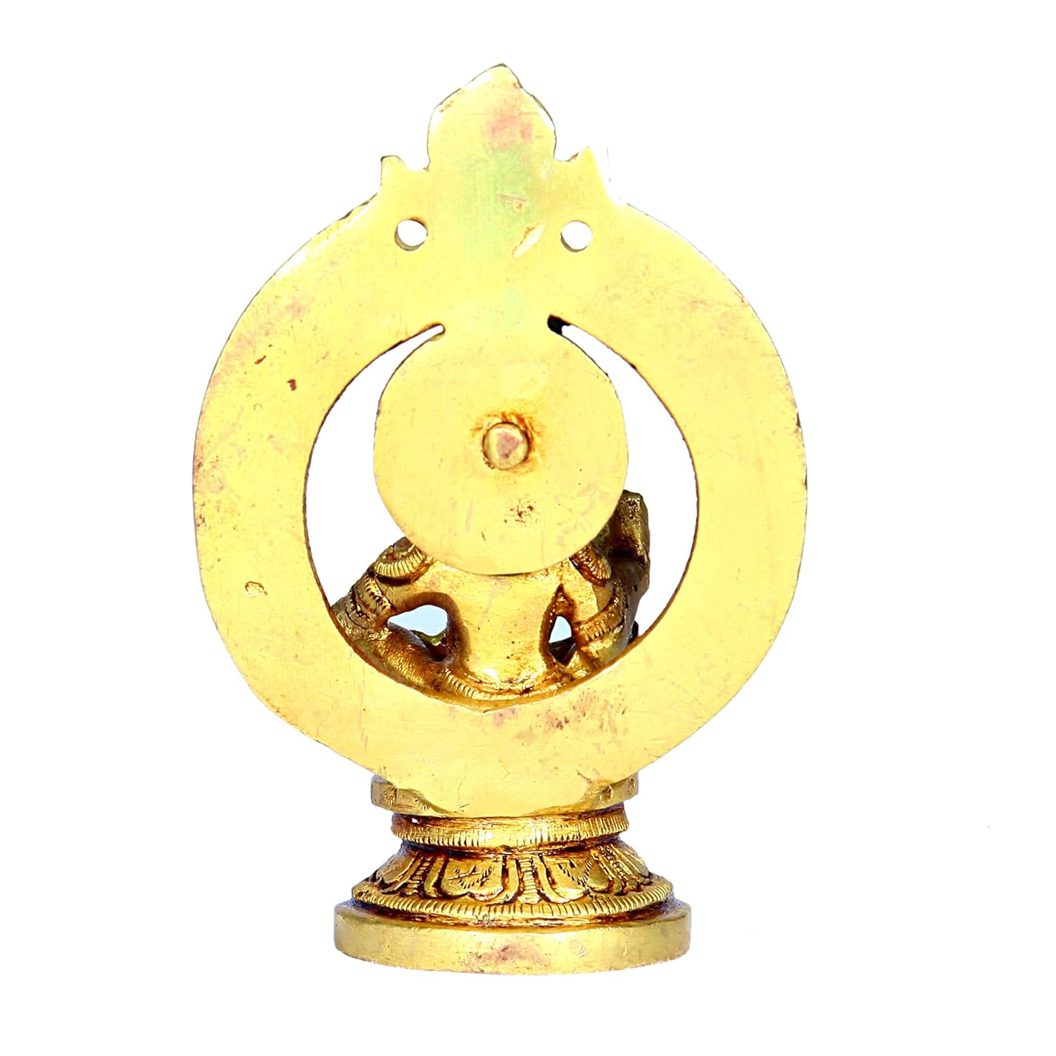 Divine Artz | Lord Ayyappa Idol with Thiruvachi | Ayyappa Idol for Home | Ayyappa Idol with Arch | Arch Ayyappa Idol Brass, 9 CM Height, Gold Colour 1 Piece