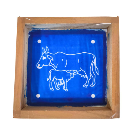 Divine Artz | Komatha Rangoli Stencil Wooden, Rangoli Sacha Wooden, 1 Piece (5x5 Inches)