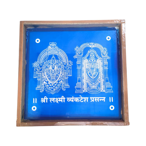 Divine Artz | Sri Lakshmi Venkateshwara Rangoli Stencil Wooden, Rangoli Sacha Wooden, 1 Piece (10x10 Inches)