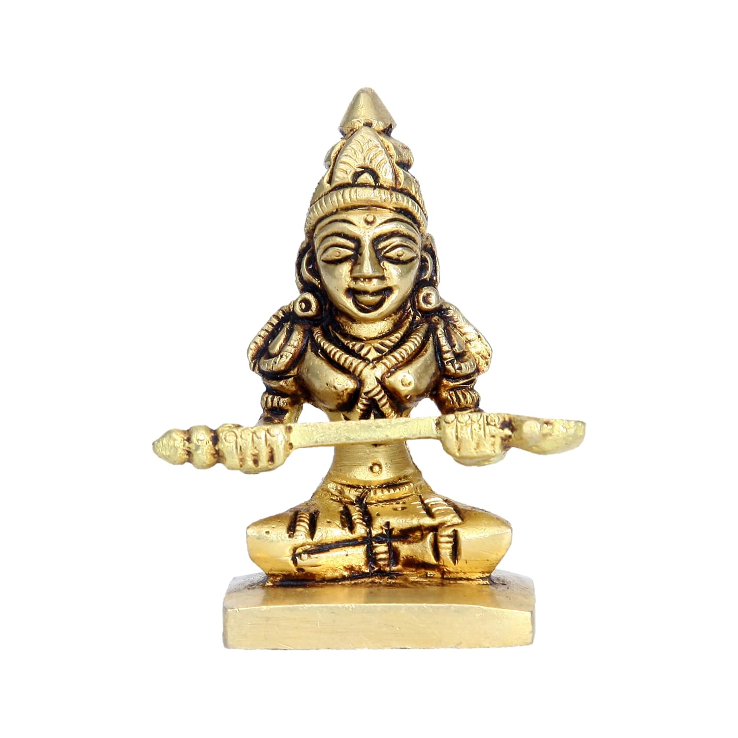 Divine Artz | Chotta Annapurna Devi Idol Brass | Chotta Annapoorani Statue Brass Gold Colour 1 Piece, Brass, Gold Colour, 1 Piece