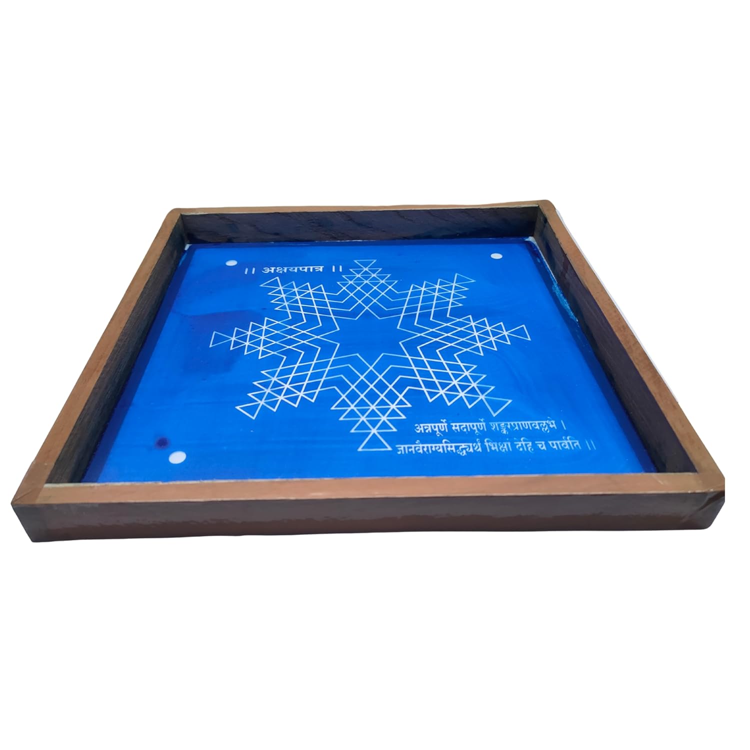 Divine Artz | Annapoorani Kolam Rangoli Stencil Wooden, Rangoli Sacha Wooden, 1 Piece (10x10 Inches)