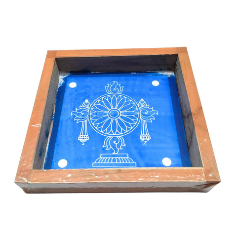 Divine Artz | Kolam Rangoli Stencil Wooden, Rangoli Sacha Wooden, 1 Piece (5x5 Inches)